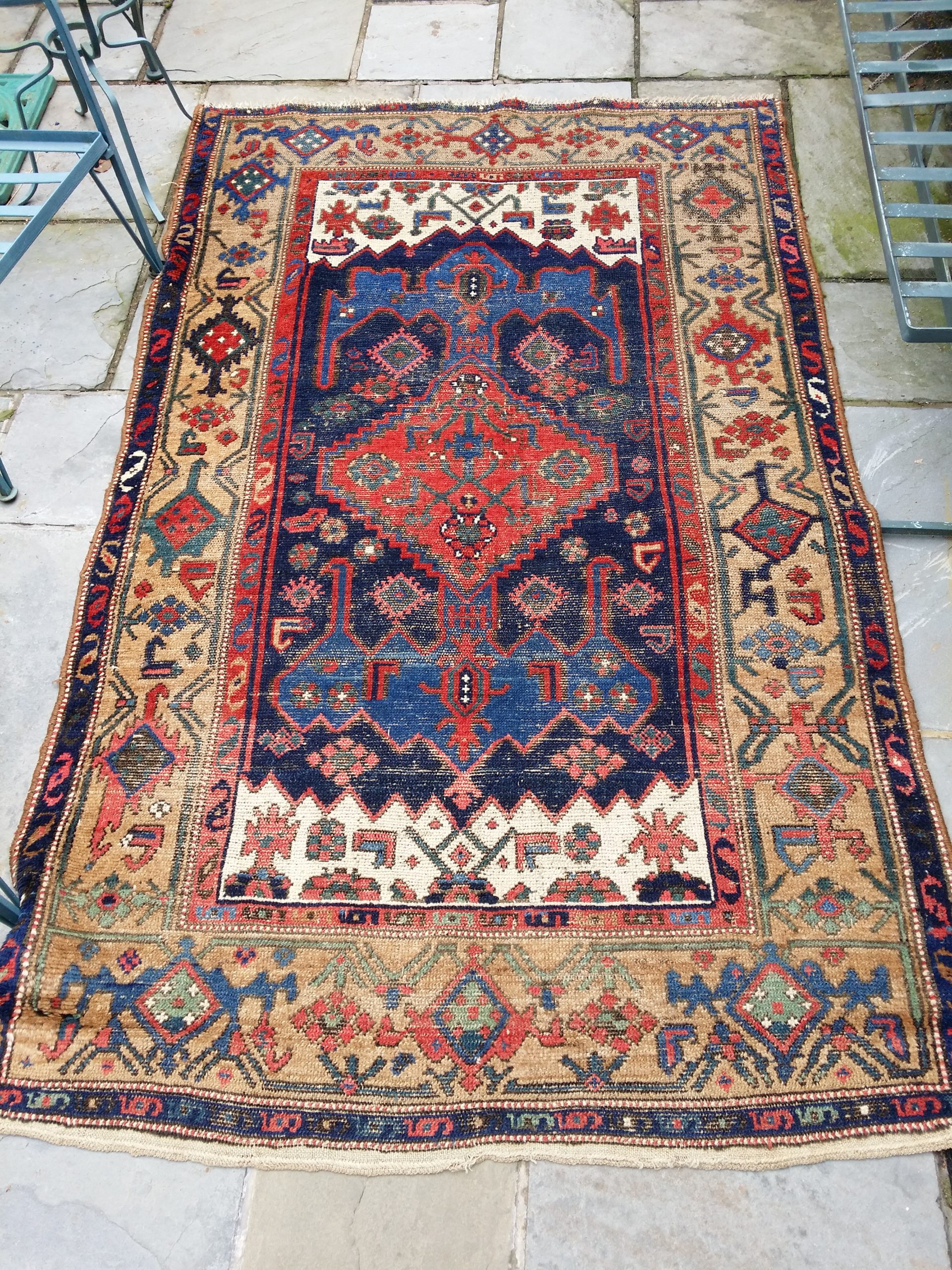 antique persian rug pattern Outdoor Rug by stinkpad